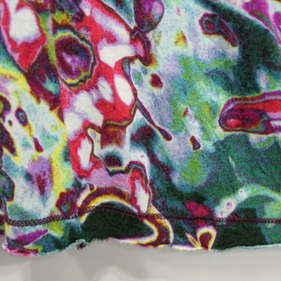 Simply Vera Women Blouse Multicolor Abstract Asymmetric Pullover Long Sleeve M - Picture 5 of 7